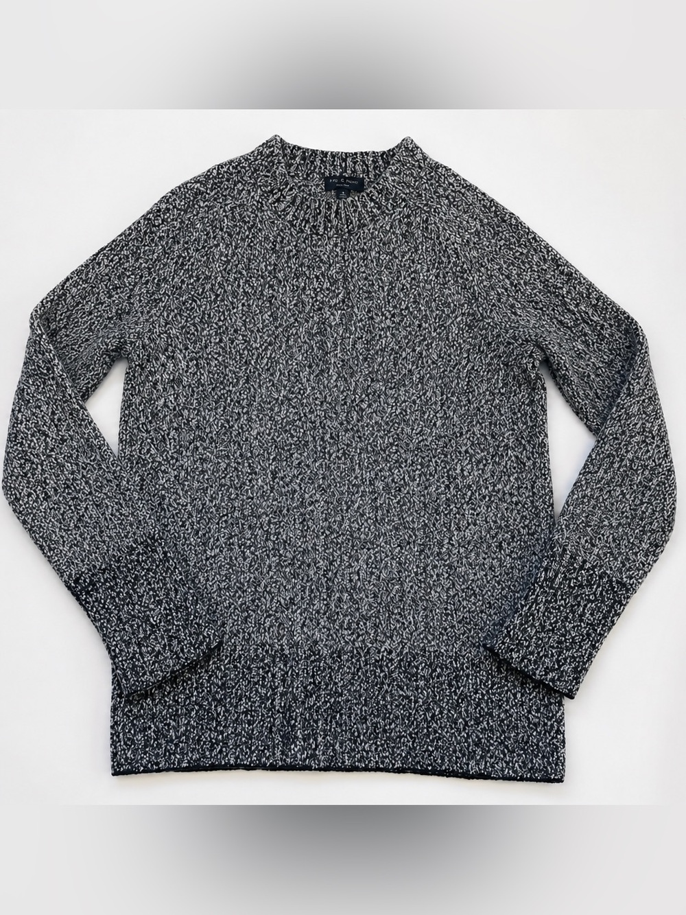 rag & bone Gray Marled Textured Chunky Wool Knit Tunic Sweater Size Small